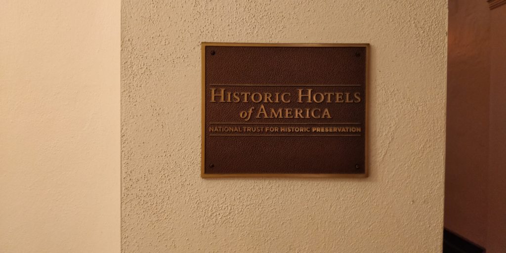 picture of the historic hotels plaque