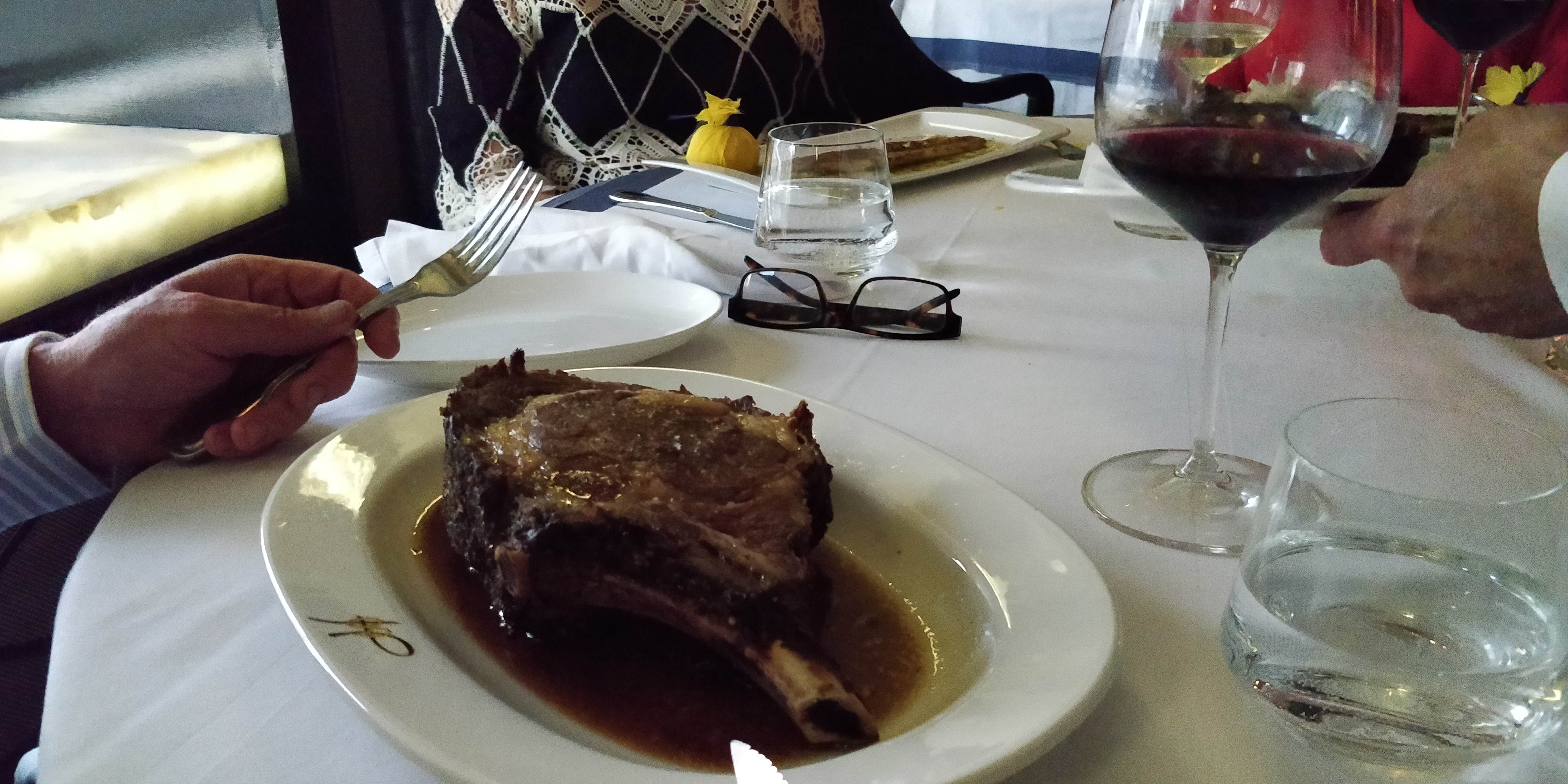 picture of the rib steak bone in at Harbour Sixty restaurant