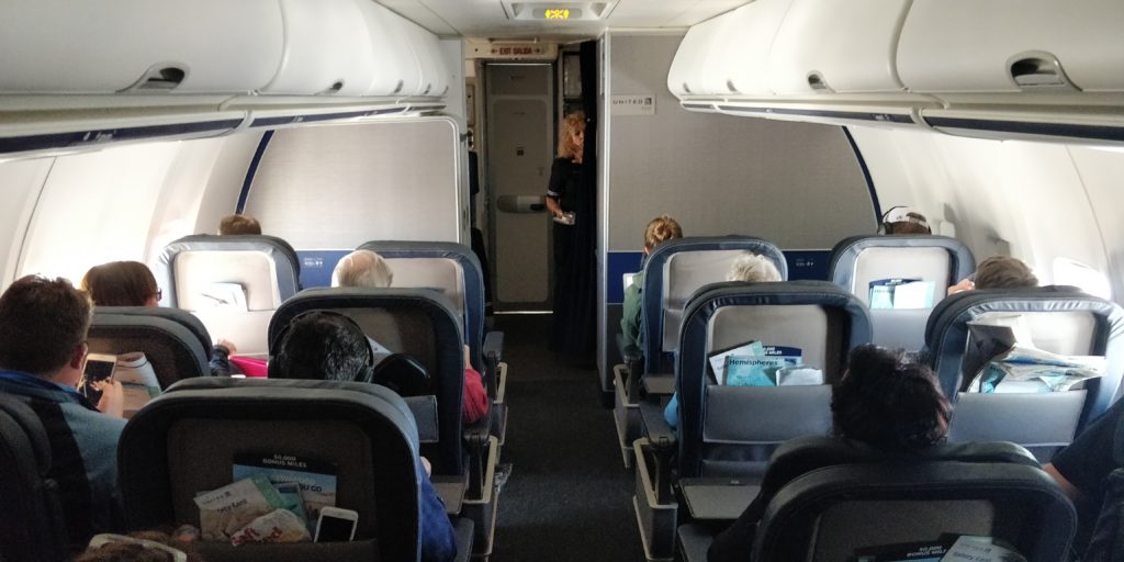 A PICTURE OF THE UNITED FIRST CABIN 757