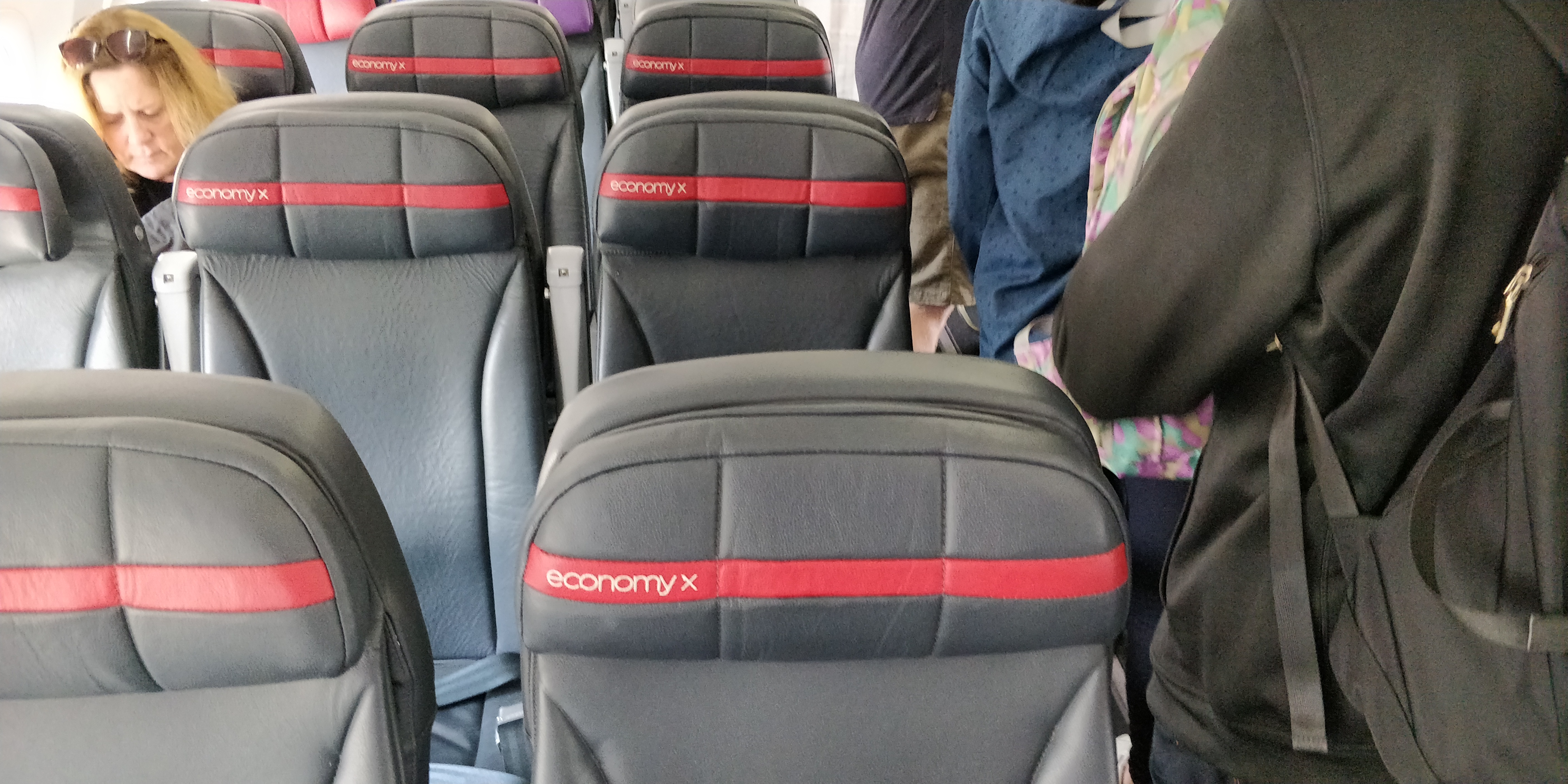 A PICTURE OF VIRGIN'S 737 ECONOMY X CABIN