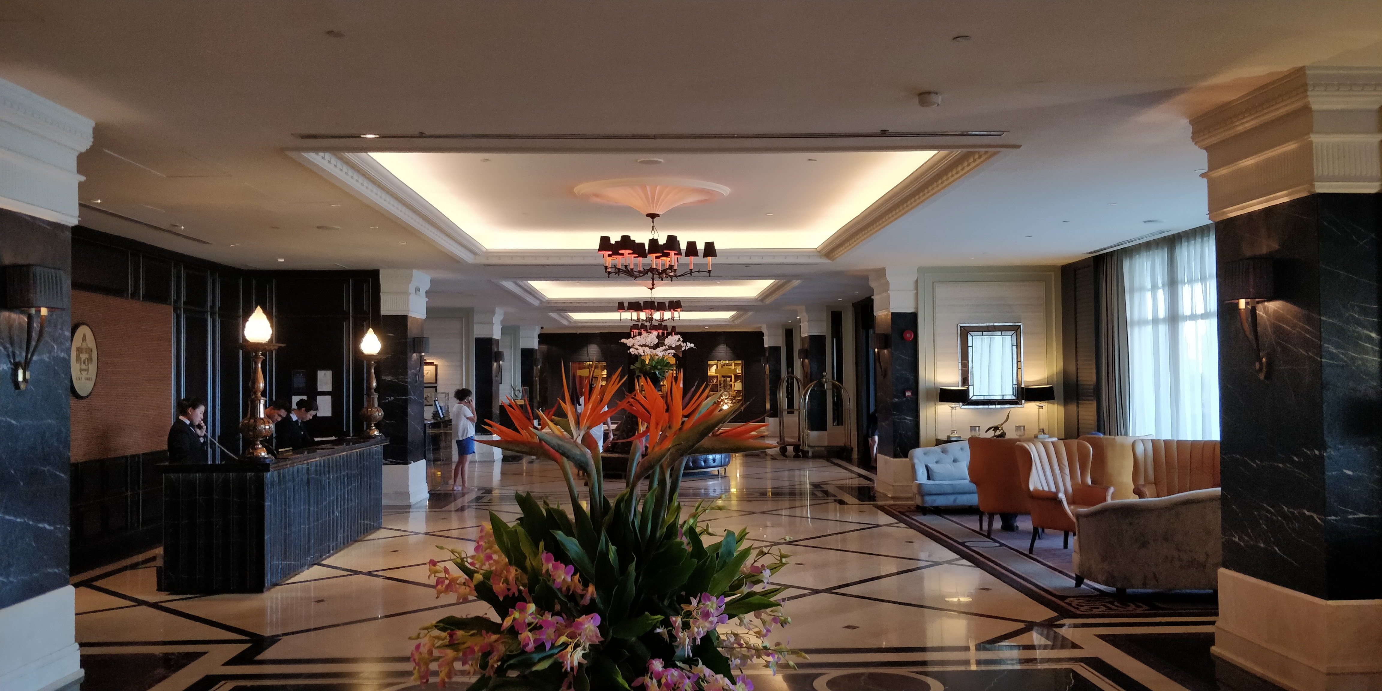 "A PICTURE OF THE MAIN LOBBY E&O HOTEL