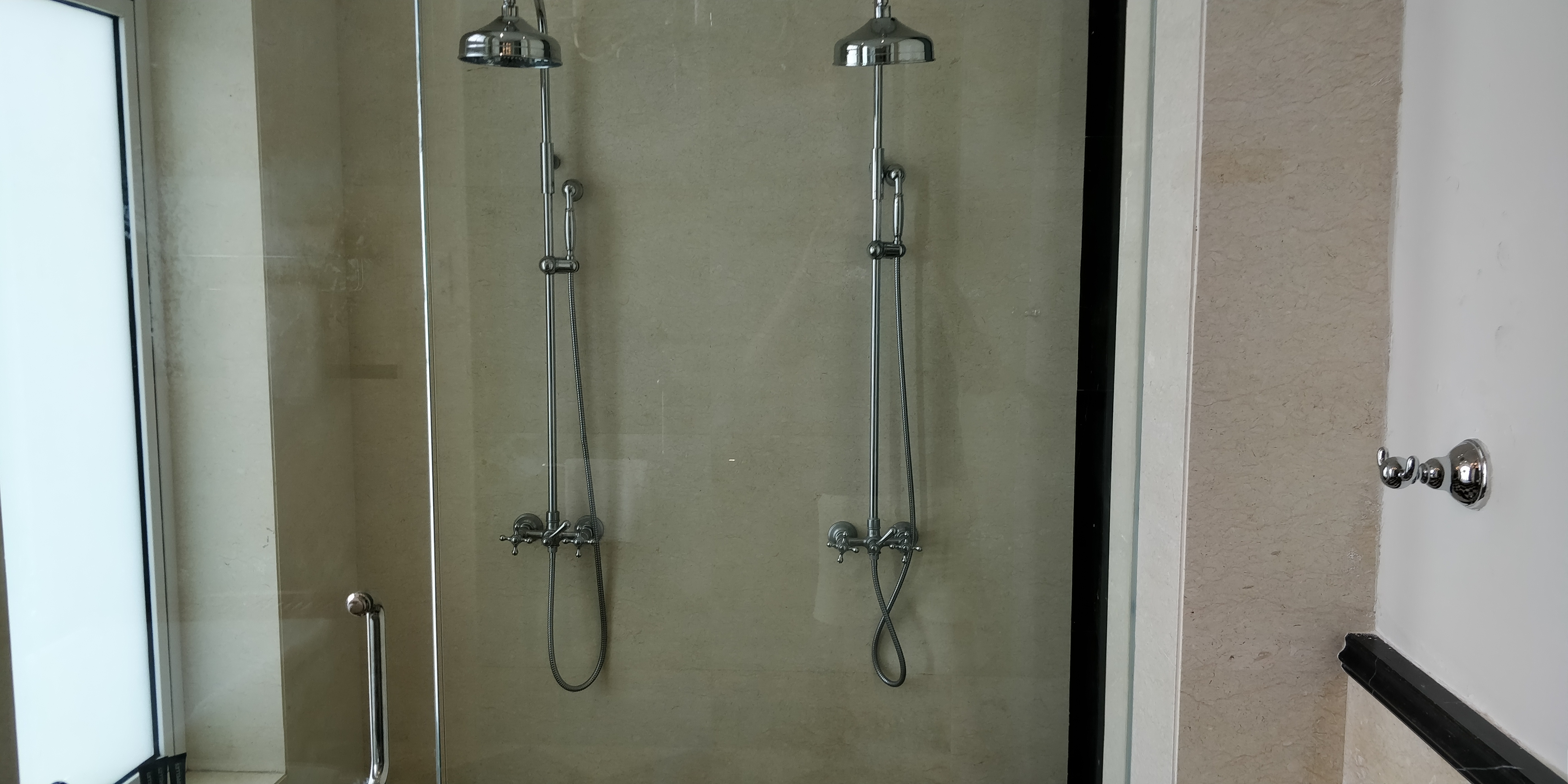 A PICTURE OF THE HIS AND HERS SHOWERS