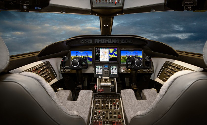 A PICTURE OF BOMBARDIER'S VISION FLIGHT DECK