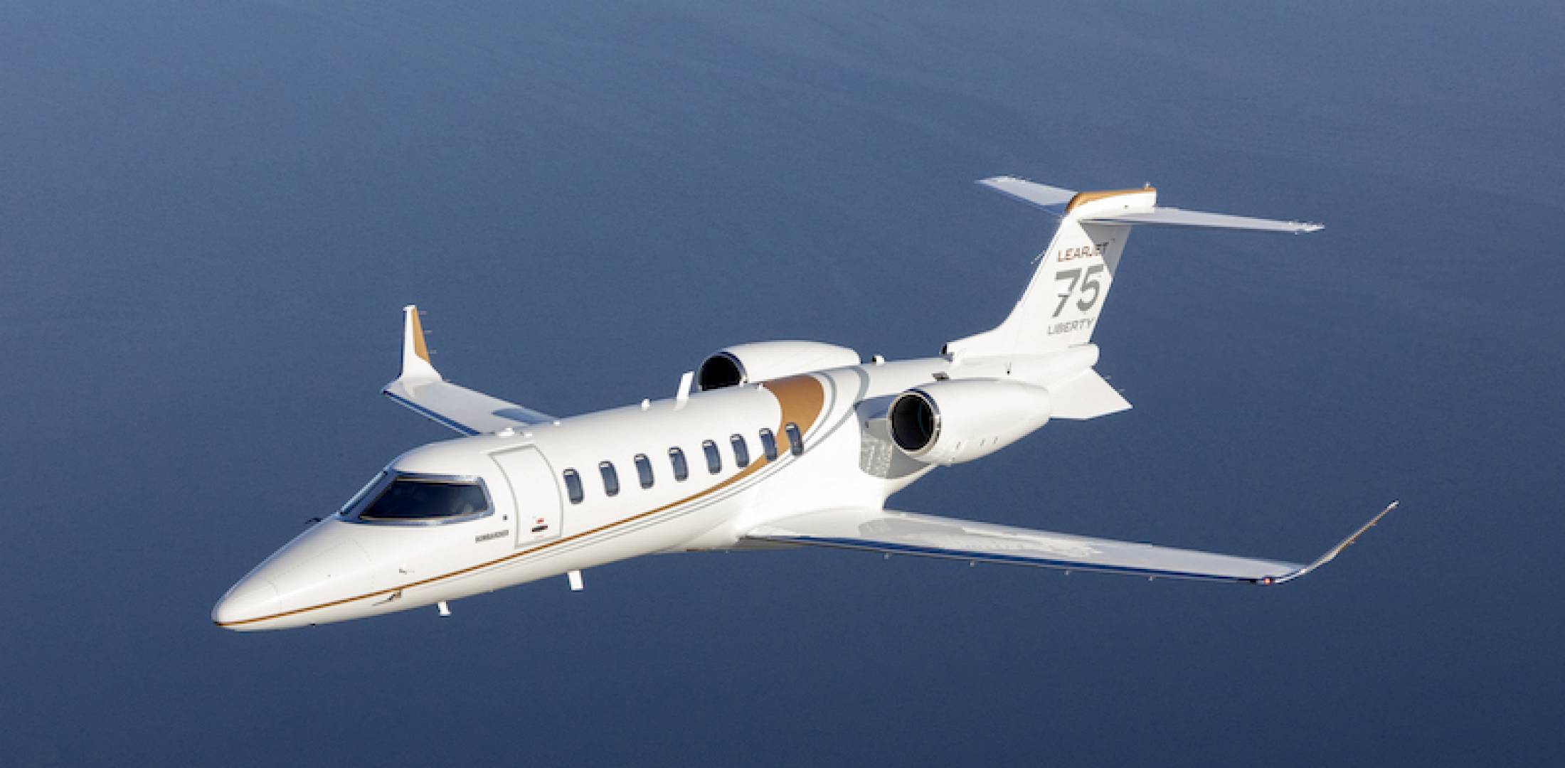 A PICTURE OF THE NEW LEARJET 75 LIBERTY AIRCRAFT