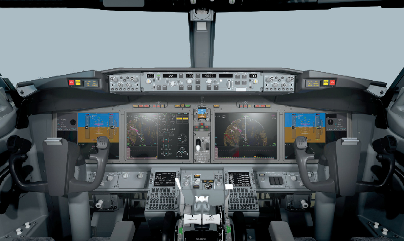 A PICTURE OF THE 737 MAX FLIGHT DECK