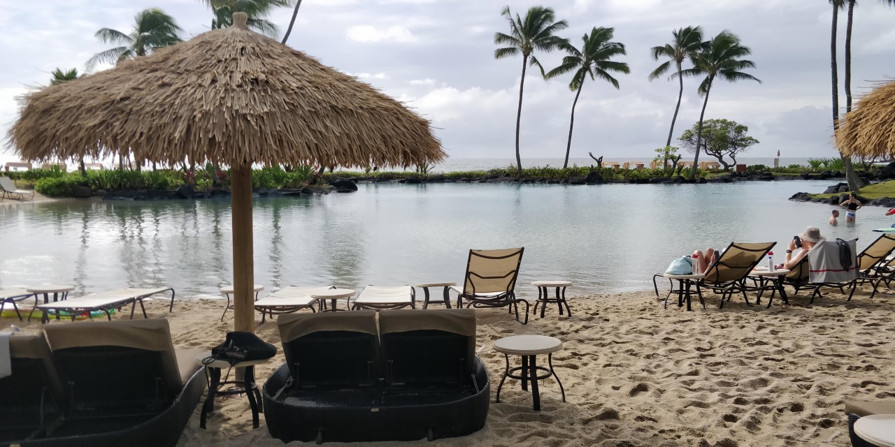 A PICTURE OF THE SALTWATER LAGOON BY THE OCEAN