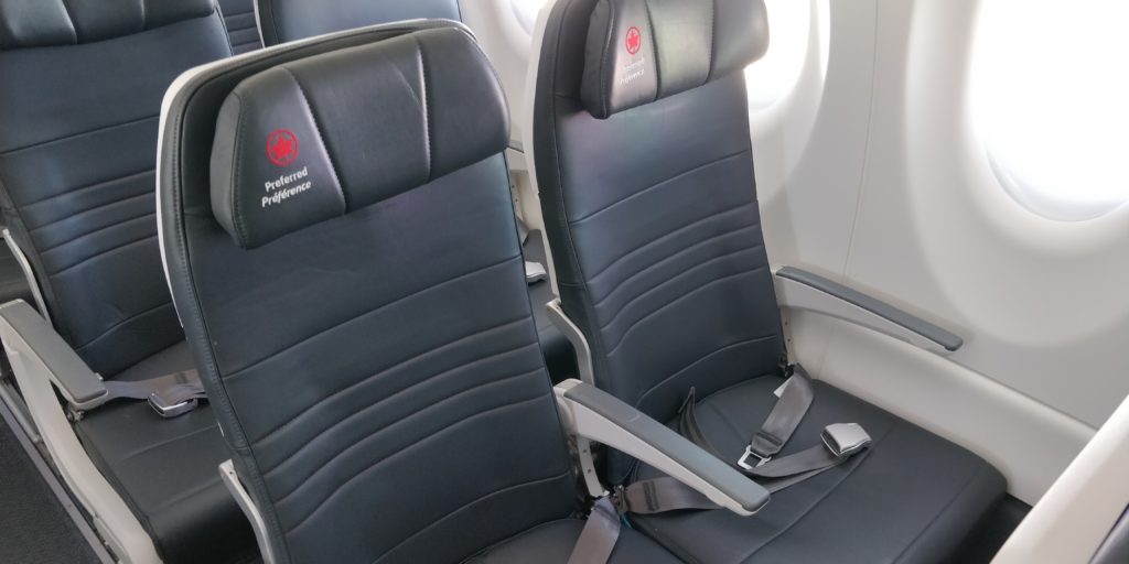 picture of the preferred seats section in economy class