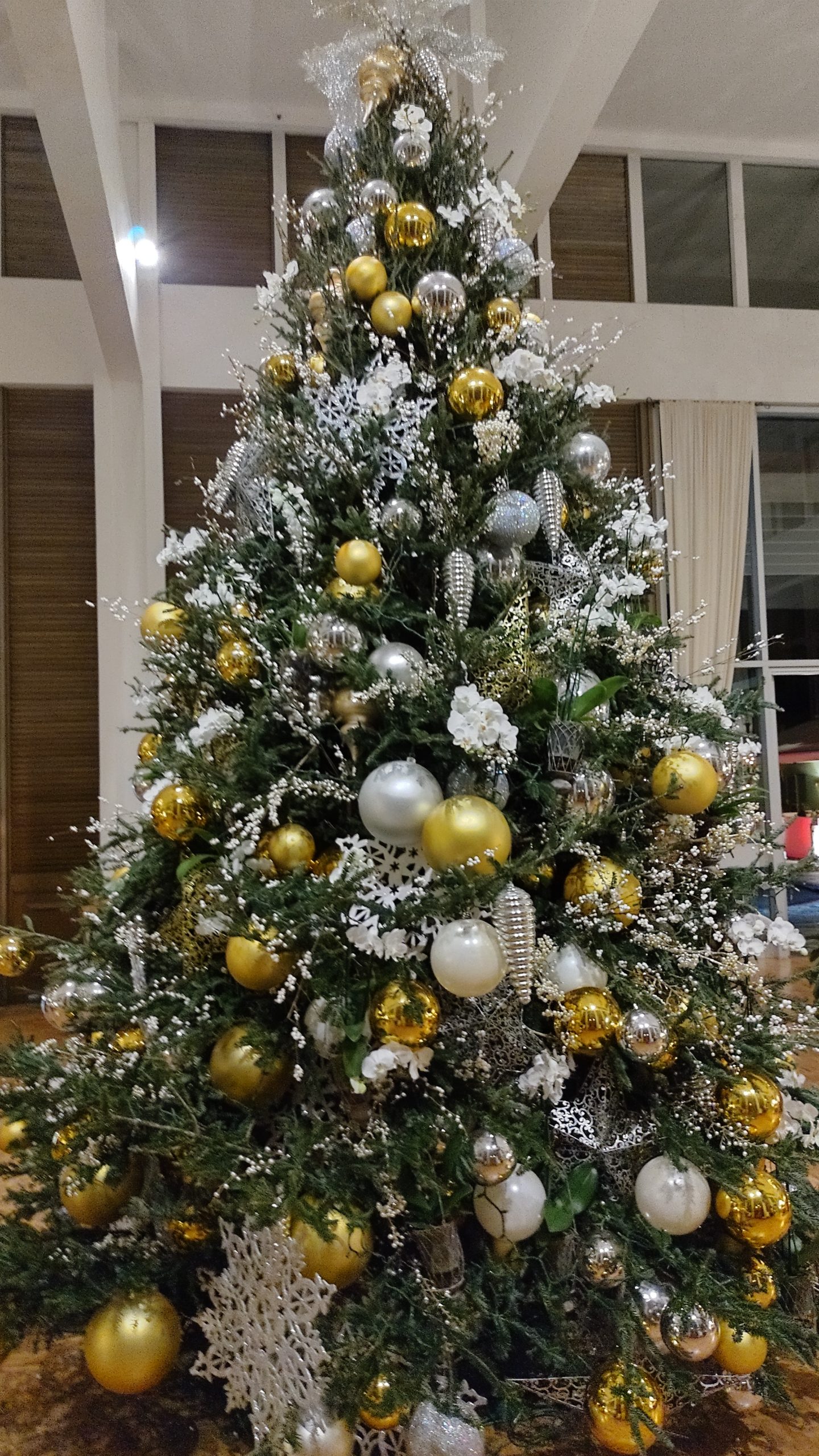 The Christmas tree in the Lobby area of the Veranda.