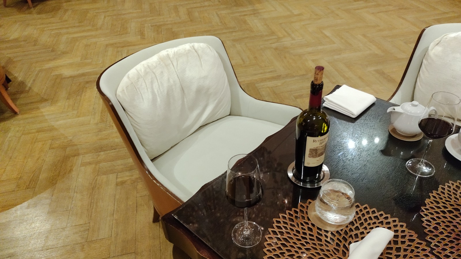 picture of our table with wine.