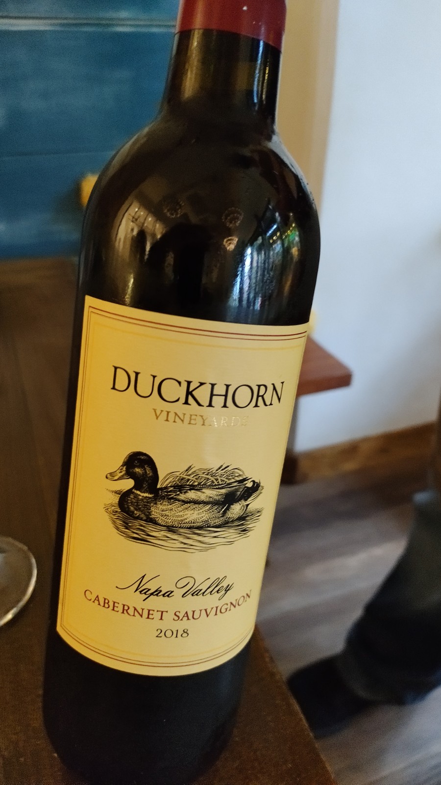picture of the wine bottle from Duckhorn vineyard