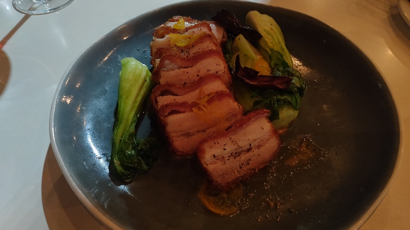 Picture of the Fried Pork Belly dish.