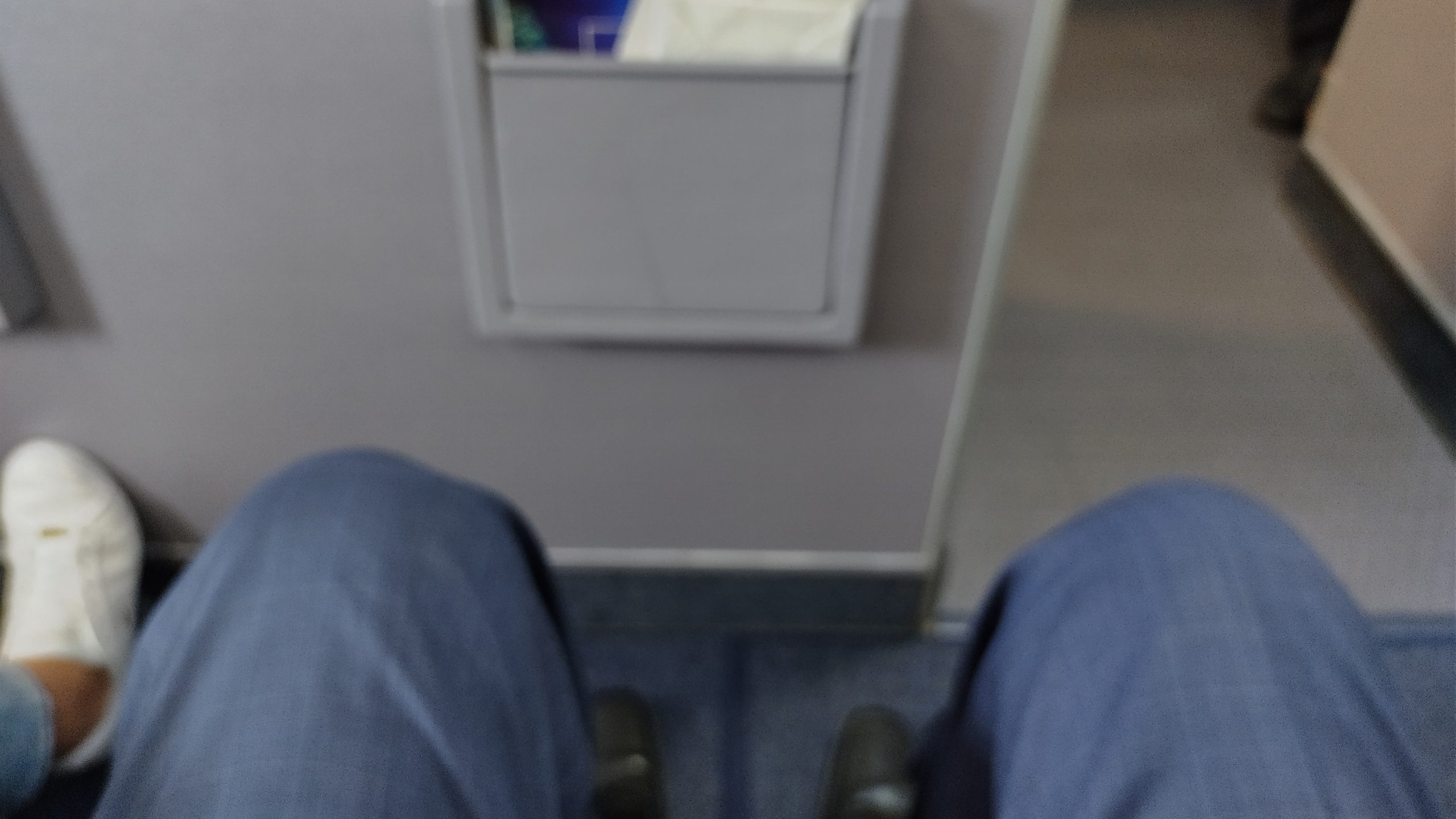 PICTURE OF LEG ROOM AT SEAT