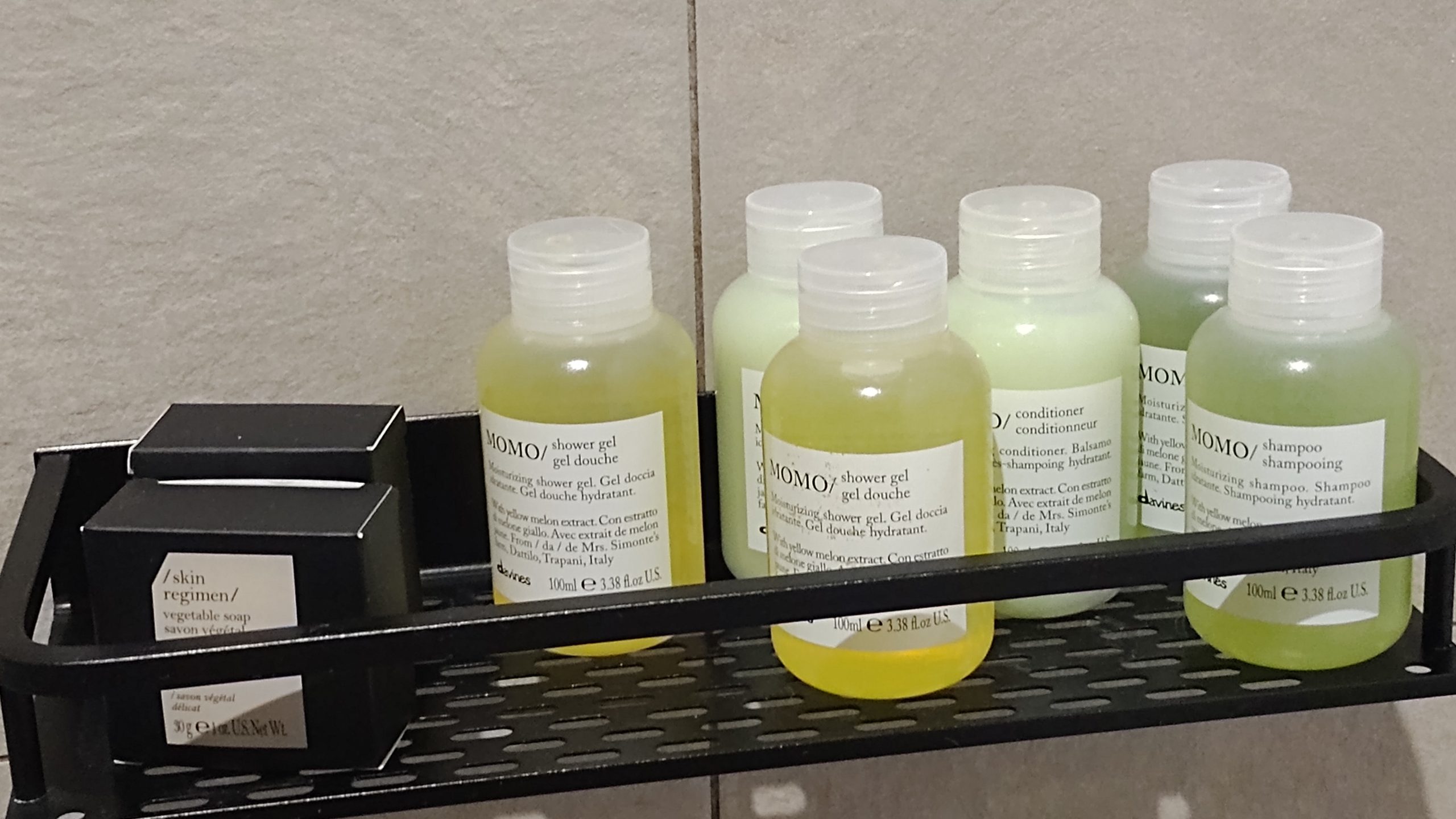 picture of the MOMO skin care products used at the W exclusively.