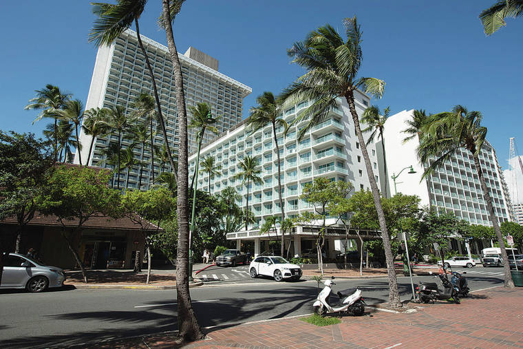 picture of the hotel from the main drag.