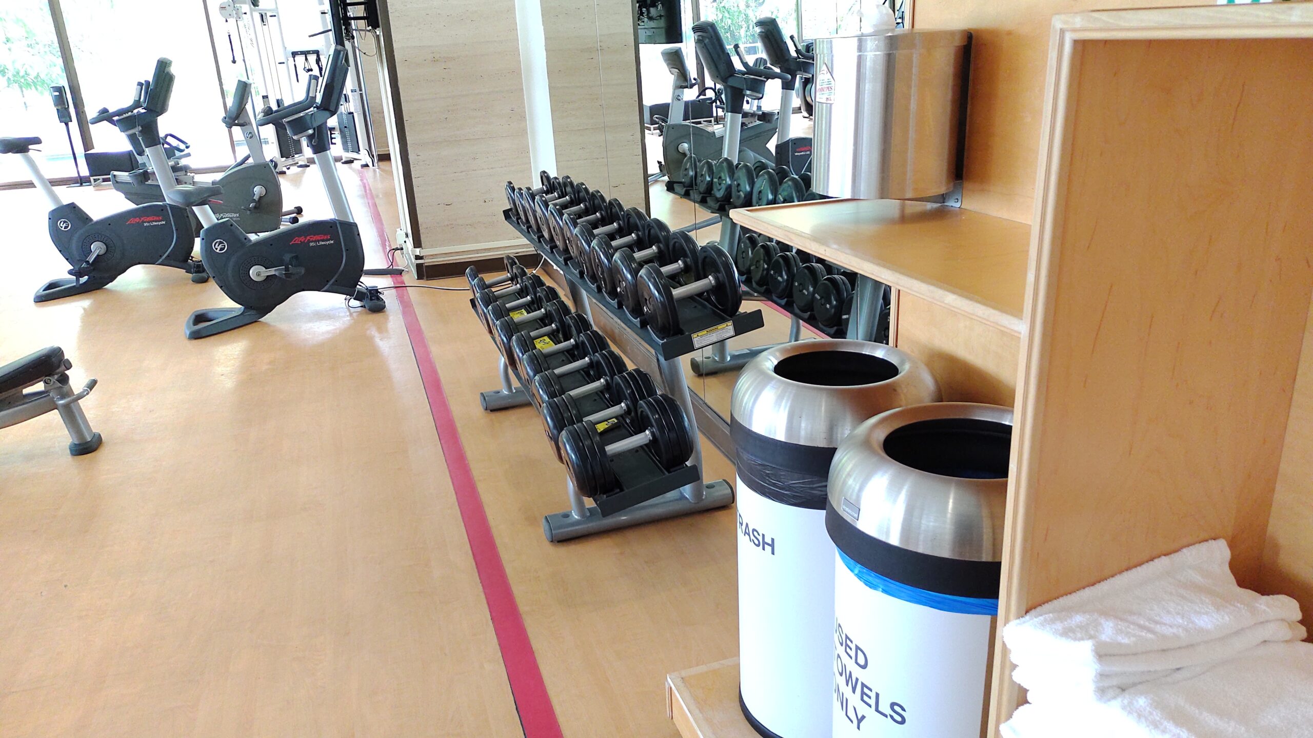 picture of the weights area of the gym.