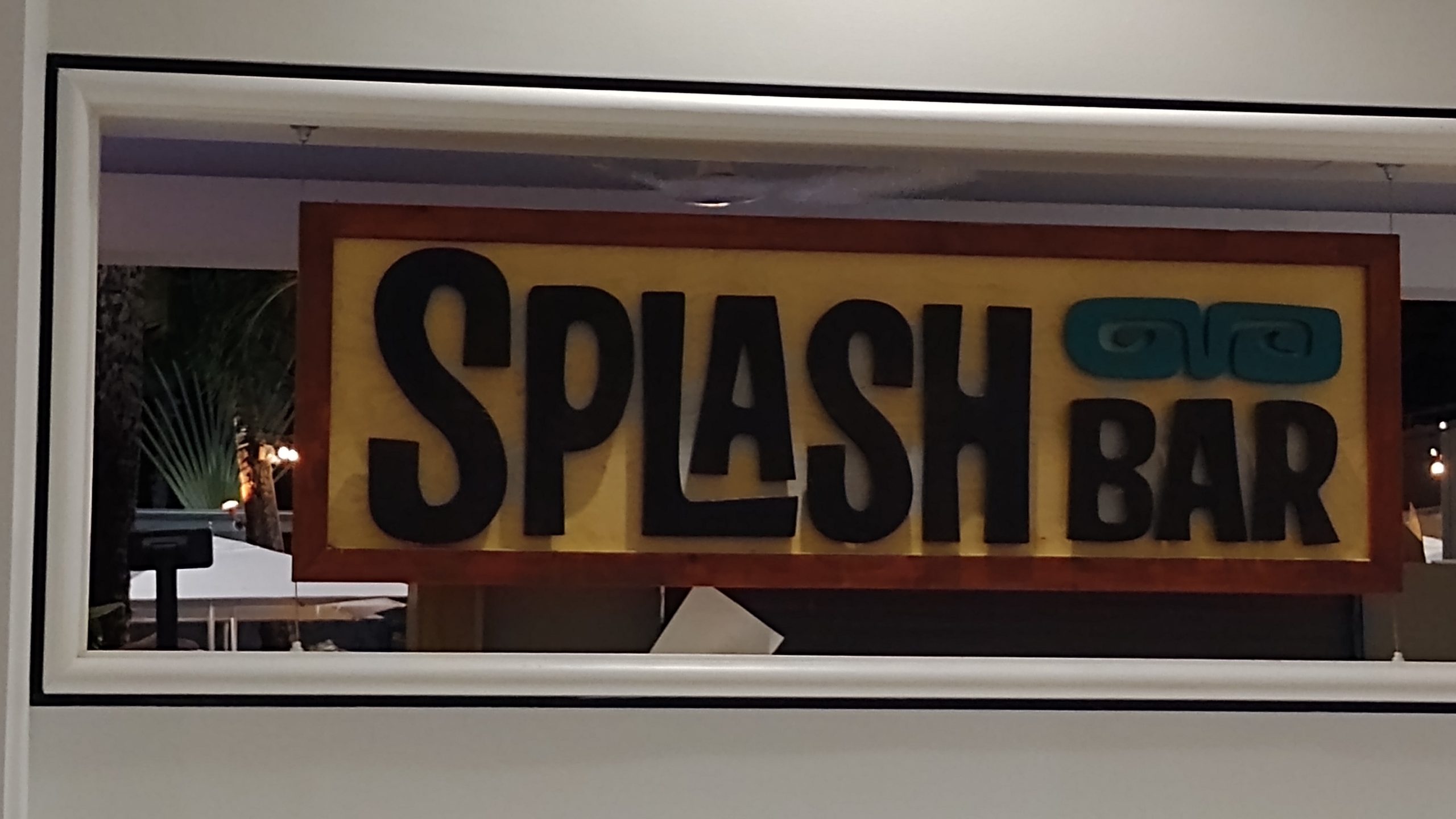 picture of the splash bar sign by the bar.