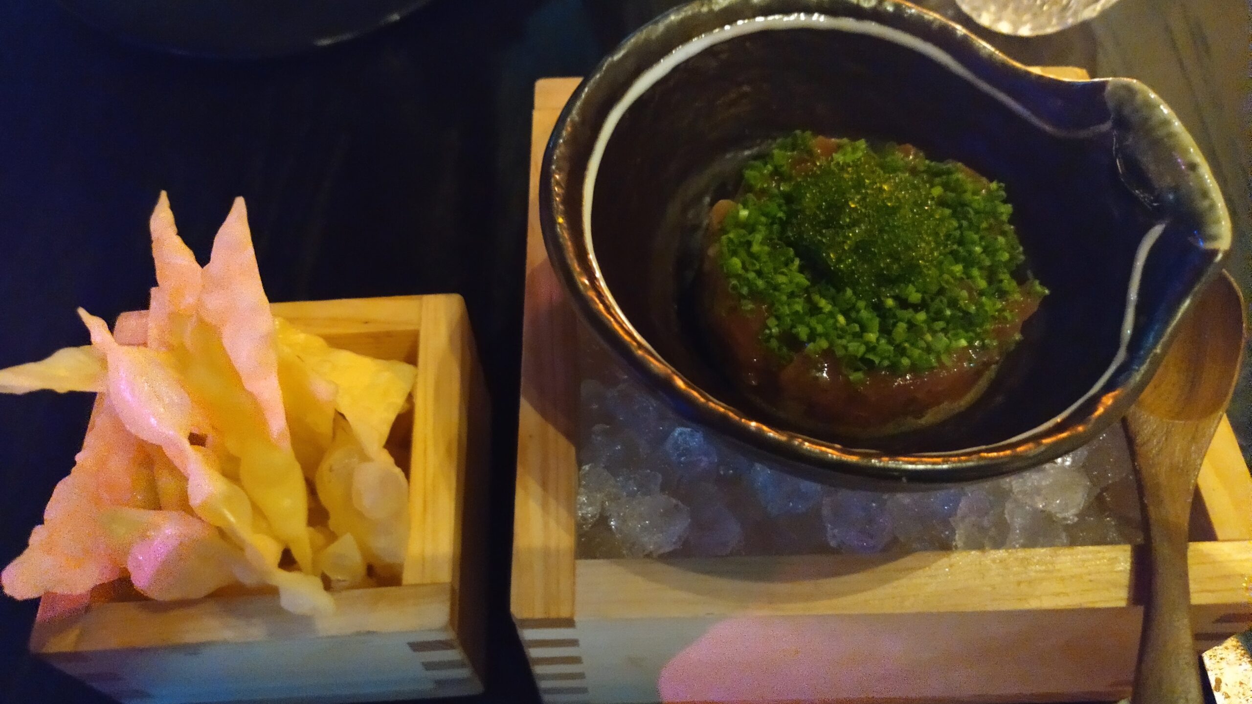 PICTURE OF THE TRUFFLE TUNA TARTARE.