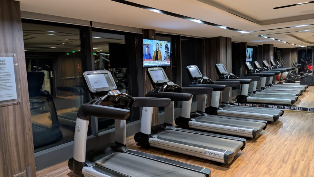PICTURE OF THE TREADMILLS.