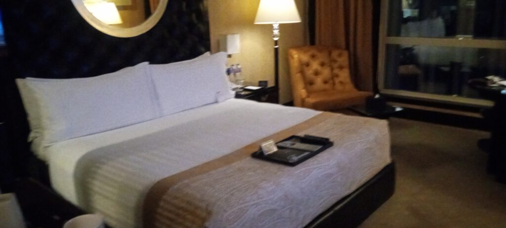 PICTURE OF THE BEDROOM AREA.