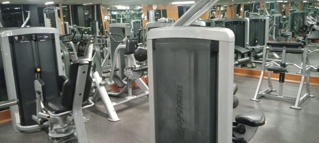 PICTURE OF SOME OF THE EQUIPMENT IN THE GYM.